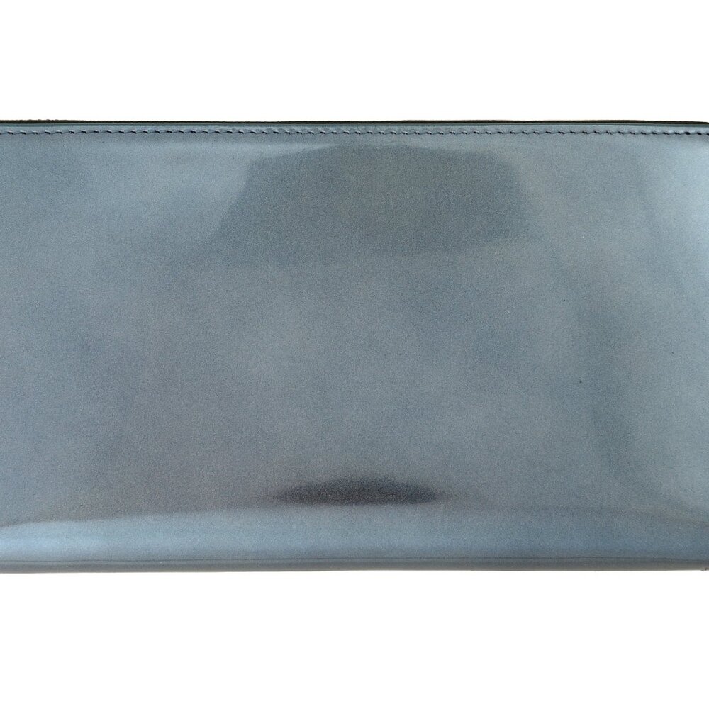 Scuderia Ferrari Hypersonic Blue Patent Leather Zip-Around Continental Wallet - Picture 4 of 7